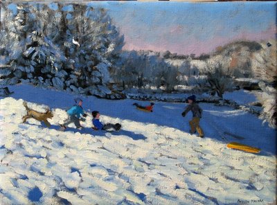 Sledging near Youlgreave, Derbyshire by Andrew Macara
